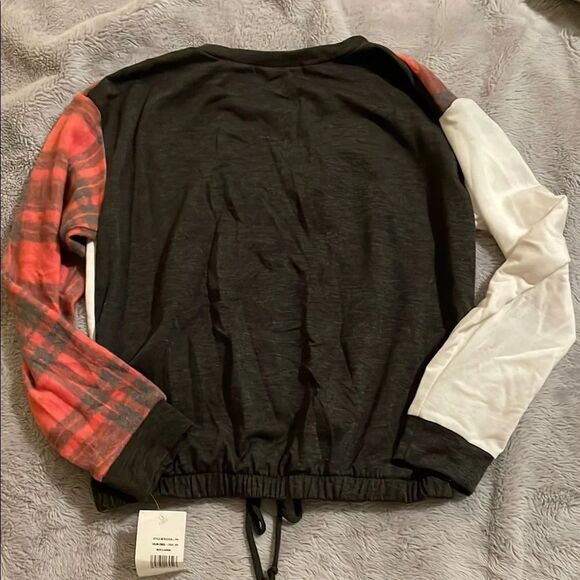 NEW Colorblock with Drawstring Waist Long Sleeve Tee - Picture 5 of 5